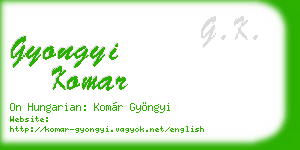 gyongyi komar business card